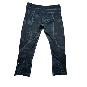 Lululemon Size 8 Run Inspire Crop II Athletic Legging Camo‎ Blue Women’s #EF16-5